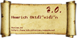 Hemrich Oktávián névjegykártya